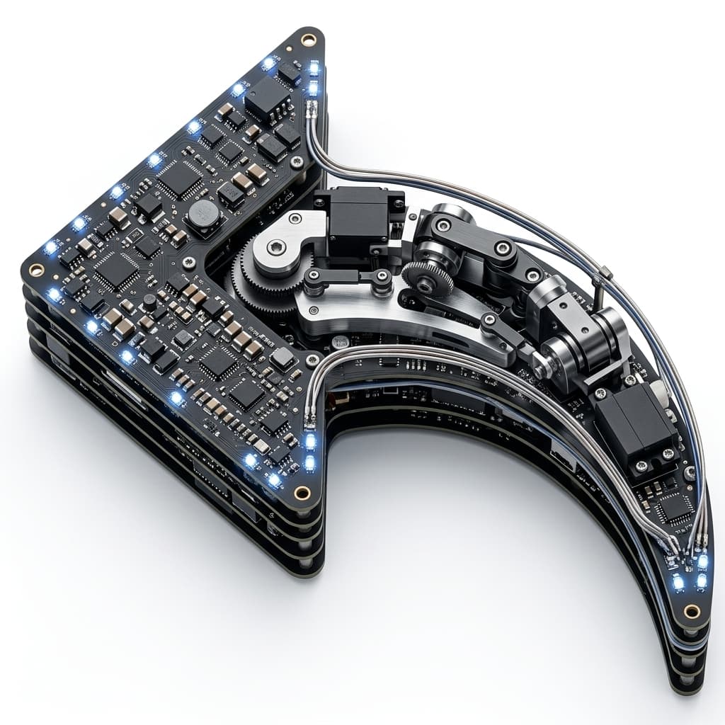 Integrated robot servo actuator with motor drive and encoder